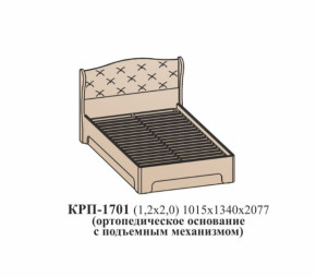 Кровать ЭЙМИ с подъемным механизмом КРП-1701 Бодега белая/патина серебро (1200х2000) в Половинке - polovinka.germes-mebel.ru | фото